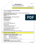 Safety Data Sheet for Disinfectant Cleaner Liquid