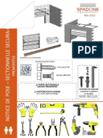 Porte de Garage Sectionnelle Blanche Motorisee L X H CM X Ep MM Polygrain 1148280 Assemblysheet