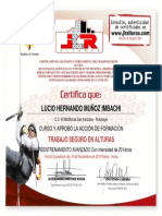 Certificado - LUCIO HERNANDO MUÑOZ IMBACHI