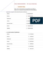 Examen Final de Análisis Financiero