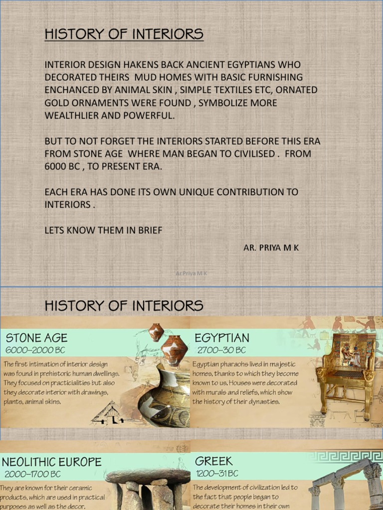 History of Interior Design Through Ages | PDF