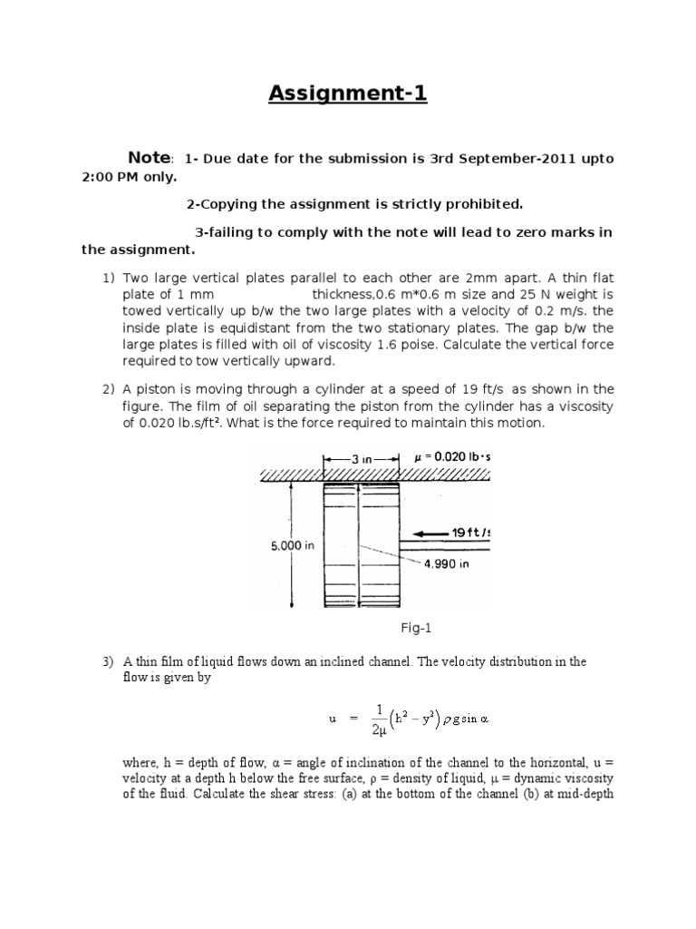 Assignment 1 | Pressure Measurement | Pressure