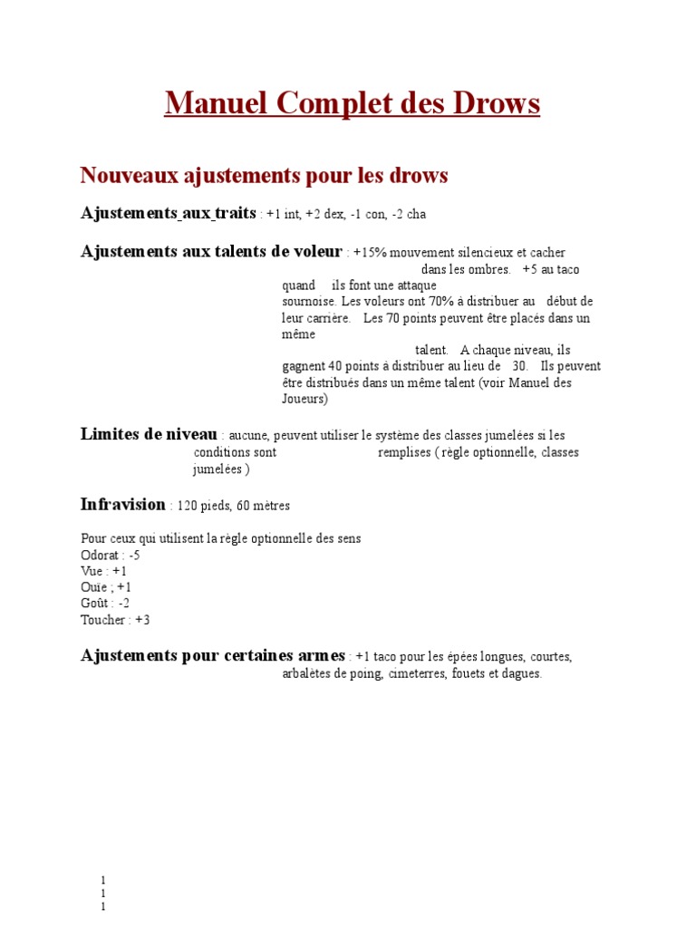 Drows | PDF
