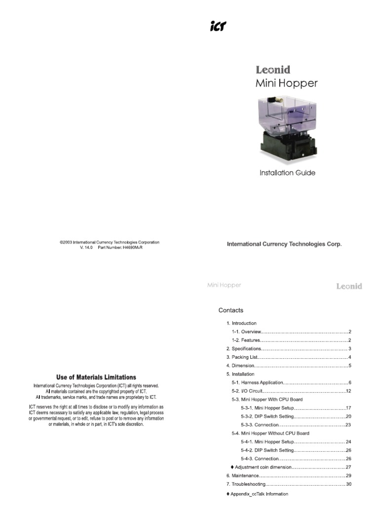 Mini Hopper Installation Guide EN | PDF