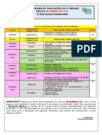 9 Cronograma de Avaliações Da II Unidade