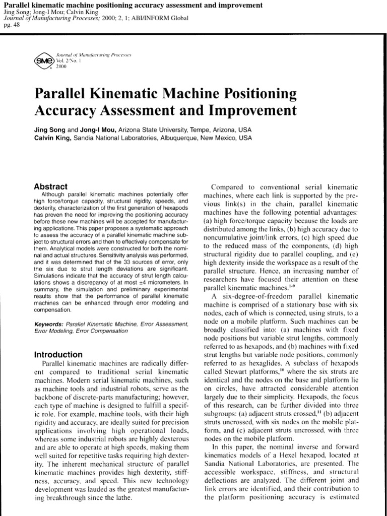 Parallel Kinematic | PDF
