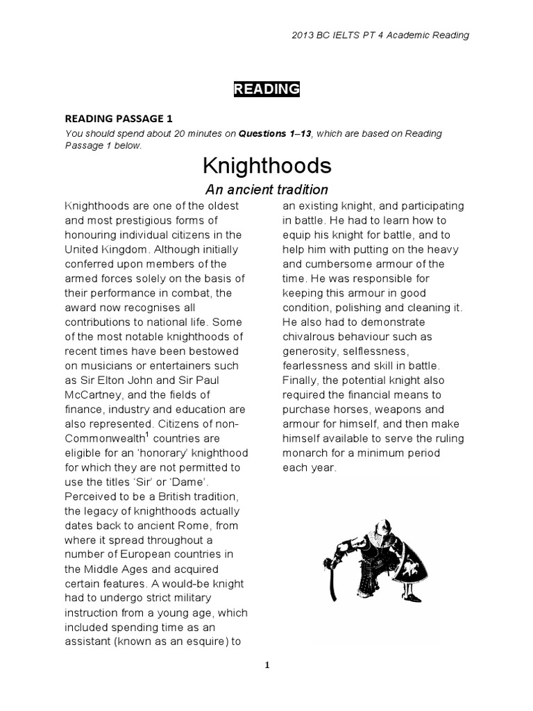 Knighthood: Tradition and Transformation | PDF | Knight | Fight Or ...