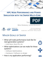 HPC Node Performance and Power Simulation with Sniper Multi-Core Simulator