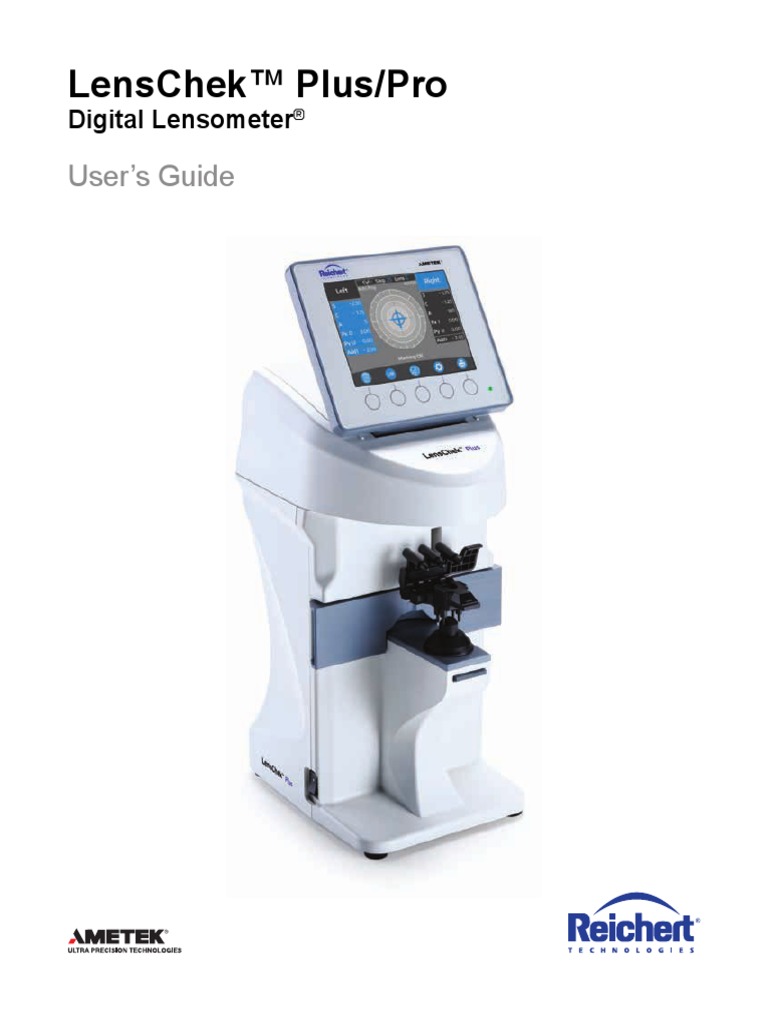 LensChek Plus Pro Users Guide | PDF