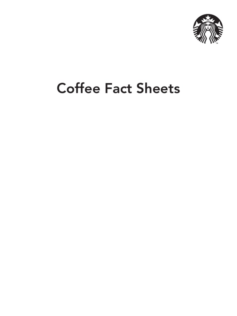 Coffee Fact Sheets 2020 | PDF