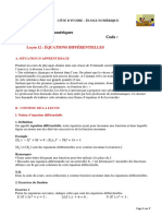 TC Maths Leçon 18 Equations Différentielles