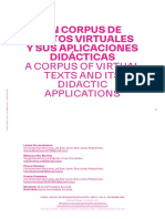 VILLAVICENCIO, Laura y Otros. Un Corpus de Textos Virtuales y Sus Aplicaciones Didácticas