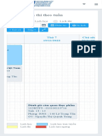 Lịch Học, Lịch Thi Theo Tuần