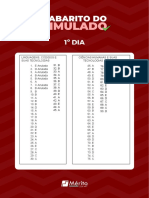 Gabarito Simulado Final 25.09 1° Dia Linguagens e Humanas