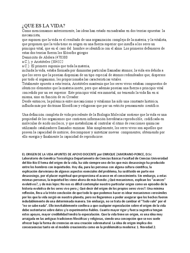 Línea de tiempo del origen de la vida | PDF | Vida | Abiogénesis