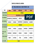 Horario de Clase J Mañana