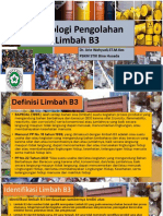 Teknologi Pengolahan Limbah B3