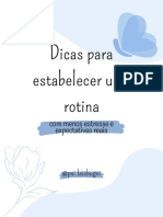 Dicas para Estabelecer Uma Rotina