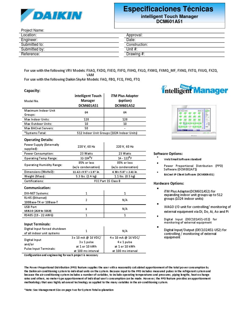 DCM601A51 iTM 1 | PDF | Air Conditioning | Computer Hardware