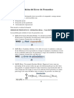 Medición Del Error de Pronostico