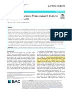 Polygenic risk scores from research tools to clinical instrument