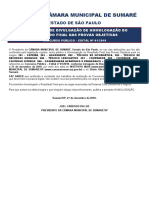 20.12.18 Edital Câmara Sumaré Homologação Resultado Final 21-12-2018 (Prefeitura)