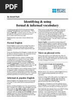 Download Identifying Formal and Informal Vocabulary by Hanh Nguyen SN62762364 doc pdf