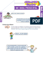 Ejemplo de Idea Principal para Cuarto Grado de Primaria