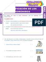 Clasificación de los homónimos