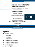 Techniques and Applications for Sentiment Analysis