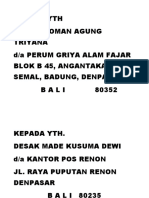 Alamat Paket Niang