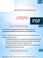 Role of Hydro Power for India's Energy Security