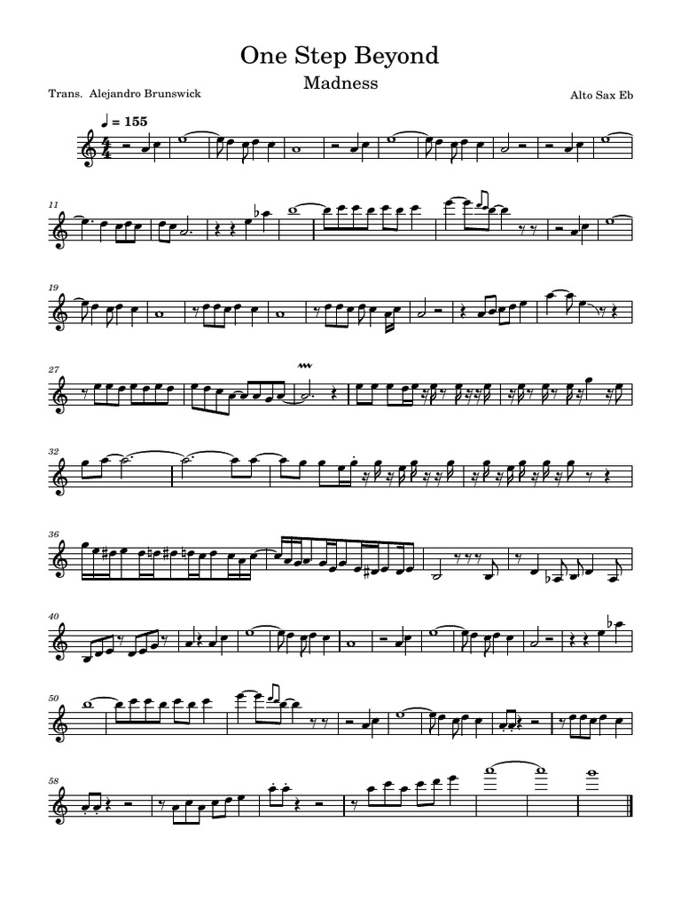 One Step Beyond for Alto Saxophone | PDF