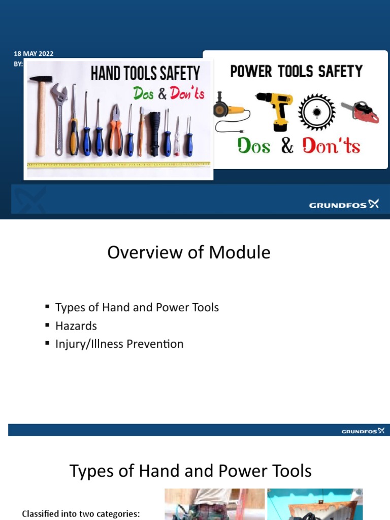 Hand & Power Tools Training PDF Personal Protective Equipment Tools