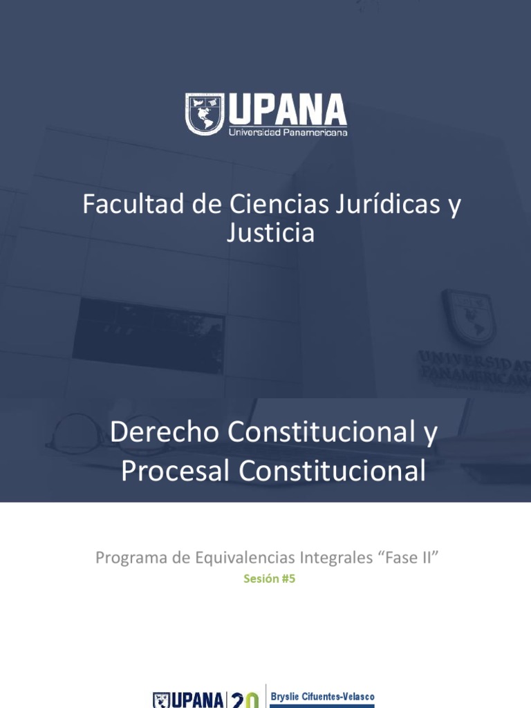 Derecho Constitucional y Procesal Constitucional Quinta Sesión PDF