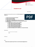 Transmittal Slip - Calderon