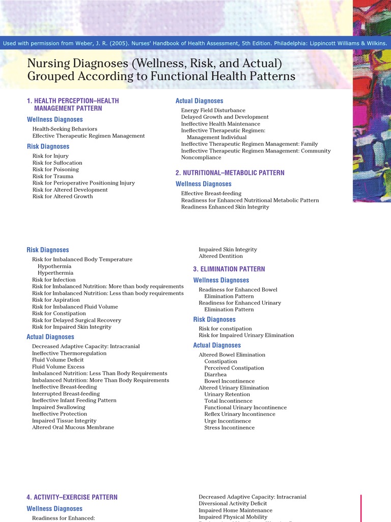 TF_06928152357_nursing Diagnoses Grouped by Functional Health Patterns