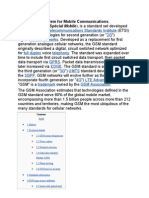 GSM Standard History and Technology