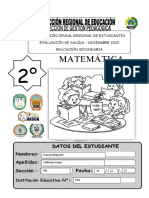 Prueba 2° Matemática