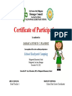 Certificate Girl Scouts of The Philippines