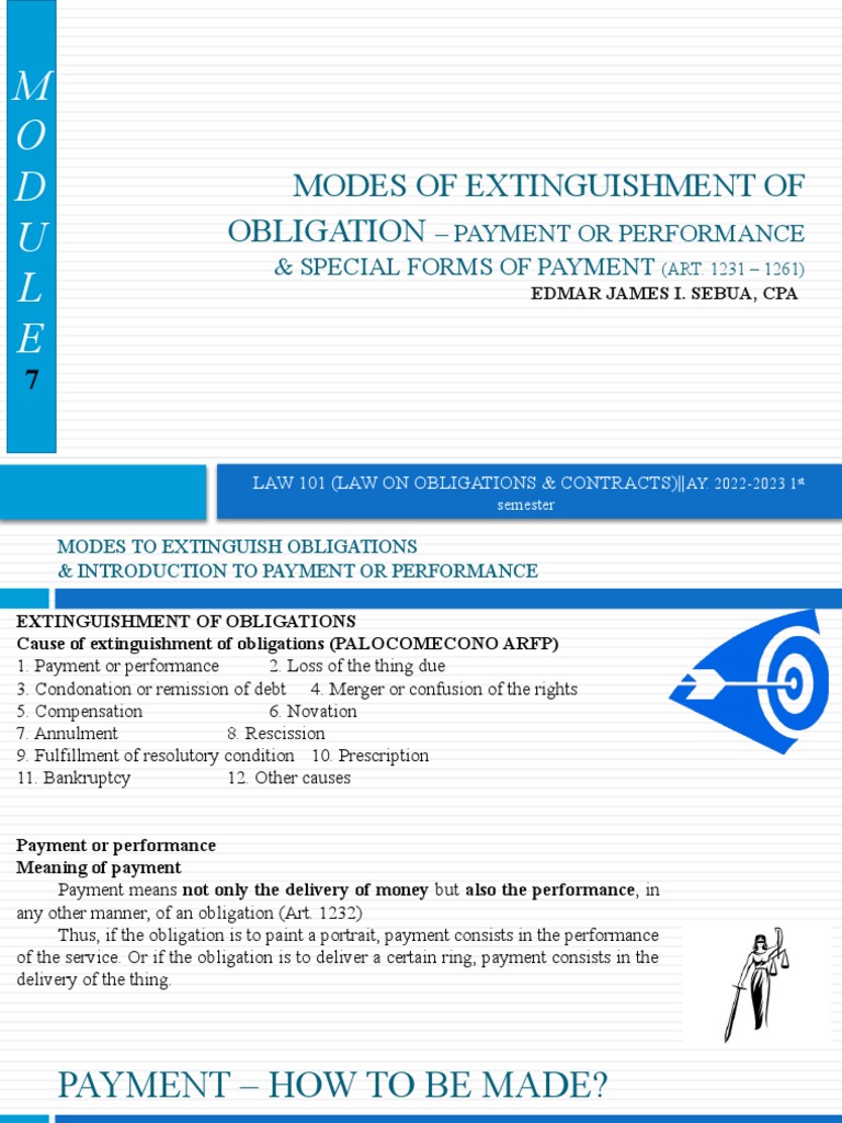 7 Payment or Performance Special Forms of Payment 1231 1261 PDF