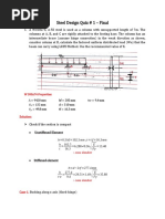 Steel Design Quiz 1 F