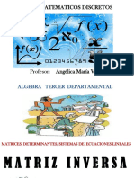 Matriz Inversa y Sistemas de Ecuaciones