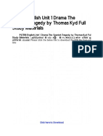 PGTRB English Unit 1 Drama The Spanish Tragedy by Thomas Kyd Full Study Materials