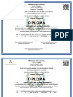 Diploma: Ministerio de Educación