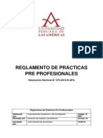 Reglamento de Practica Pre Profesionales