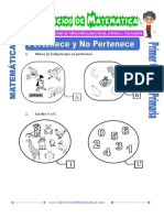 Pertenece y No Pertenece para Primero de Primaria