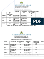 ST - Joseph Convent School: Fee Structure For The New Admission 2023-2024