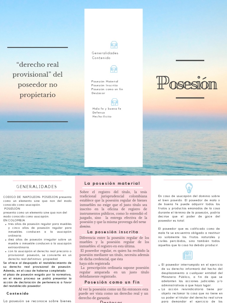 Posesión | PDF | Posesión (Ley) | Propiedad
