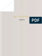 SAMPLE PLANNER - Undated